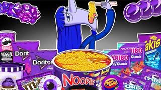 Ennui - Inside Out 2 Convenience Store Purple Food Mukbang Animation | ASMR