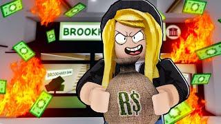 Trinity Plays Brookhaven & Robs the Bank in Roblox!!