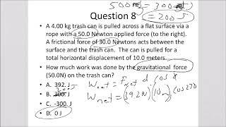 AP Physics 1 Work and Energy Practice Problems and Solutions