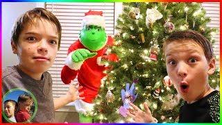 The Grinch In Real Life!  Dad Turns Into The Grinch! / Steel Kids