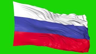 Russia Flag 7 | Green screen 4K HD  | Animated YouTube | No Copyright | Royalty-Free