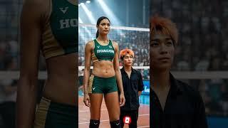 Volleyball Player Steals the Spotlight with Interview Performance ep.736 #volleyball #shorts #hoacon
