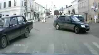 NEW car accident in Russia on dashcam!Hyundai Accent crash!Lada crash!ДТП