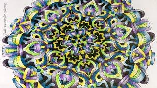 CENTERED by Angie Grace - prismacolor pencils - color along