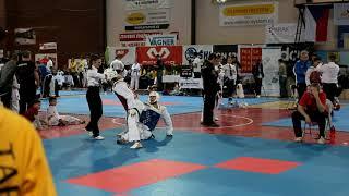 Taekwondo Prague Open 2017 - zaháknutí s Kryštofem 0,25x