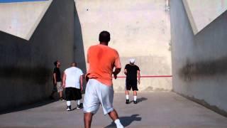 Chris & Marcos vs  Shorty & Greyhound Buena Park, CA  Handball Part 1of2