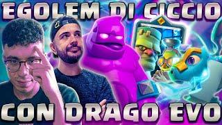 EGOLEM DI CICCIOGAMER CON DRAGO EVO E GOBLINSTEIN! ROTTISSIMO! - CLASH ROYALE ITA