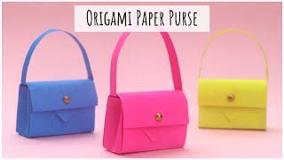 How To Make Origami Paper Handbag / Paper Purse