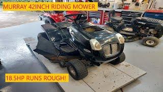 Murray 42 Inch Riding Mower | Runs Rough! | Let's Fix It!