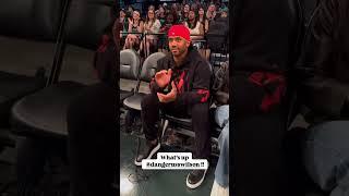 Russell Wilson courtside New York Liberty game with a Ciara Ecstasy teeshirt on
