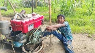 How to make machine start.  small stinger village Boy naw machine start.