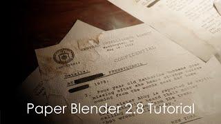 How to Create Realistic Paper in Blender 2.8