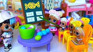 CANDY MATH, LEARNING TO COUNT! LOL surprise dolls! Kindergarten cartoons DARINELKA