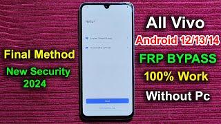 Vivo Frp Bypass Android 12/13/14 ( New Update 2024 ) Vivo Google Account Bypass Without Pc 100% Work