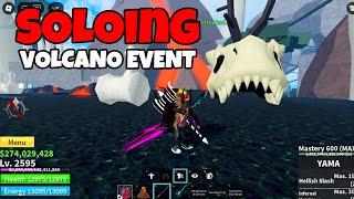 I tried To SOLO VOLCANO EVENT in Prehistoric Island - Blox Fruits