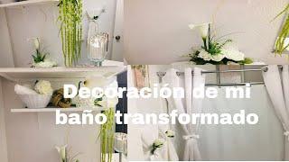 Decoración glamurosa de mi baño  /todo en  color blanco / La Vida De Una Mamá /