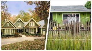 75 Green Exterior Home Design Ideas You'll Love ⭐️