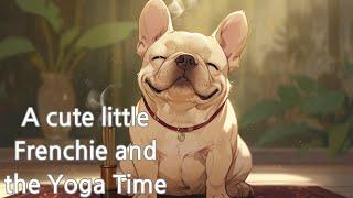 Calming Yoga time with cute Frenchie