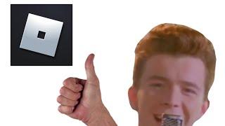 Rick Astley plays Roblox