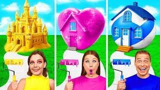 One Colored House Challenge | Funny Moments by Fun Teen