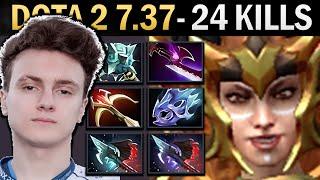 Lina Gameplay Miracle with Moon and 20 Kills - Dota 2 7.37