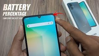 How To Enable Battery Percentage Samsung Galaxy A06