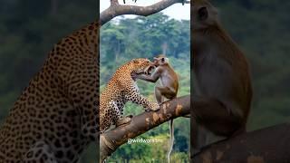 Omg  Cheetah vs Monkey on Tree  #animals #monkey #cheetah #trending #shortsviral #shorts