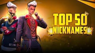 TOP 50 ATTITUDE NAMES FOR FREE FIRE  |  TOP NAMES FOR BOYS 