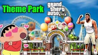 Shinchan and Franklin Going *Theme Park* in GTA 5 [Hindi] | Shinchan Going Theme Park | Amaan Ansari