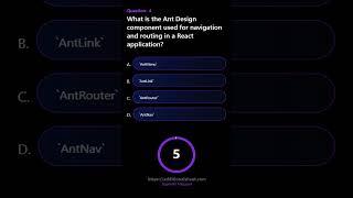 What is the Ant Design component used for navigation and routing in a React application