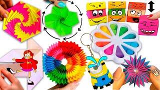 10 DIY paper fidget toys Ideas I 10 ИДЕЙ Антистресс игрушек-непосед из бумаги Своими руками