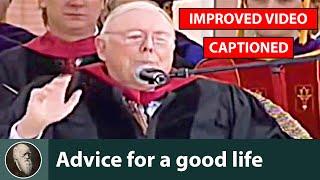 Charlie Munger speech - Advice for a good life - Commencement Address - USC