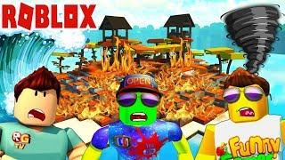 Выживание на БЕЗУМНЫХ ОСТРОВАХ в РОБЛОКС! Совместные приключения с Funny Games TV и Roblox Games TV