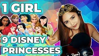 1 GIRL 9 DISNEY PRINCESSES | Yennybelles Cover