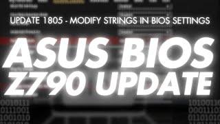 Undervolt Asus BIOS Z790 - 1805 - Update Modify Strings in BIOS settings with Custom Guide