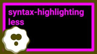 How to syntax highlight via Less