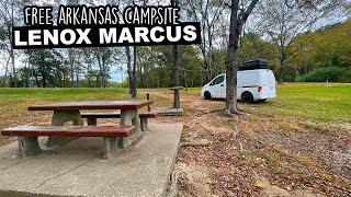 Van Life At A FREE Arkansas Campsite | Lenox Marcus At Lake DeGray