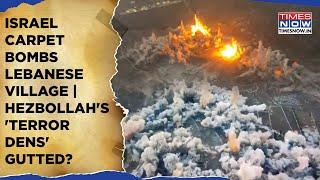 Israeli Jets Roar As Missiles Flatten Lebanon Village | On Cam: Plume of Smoke | Hezbollah Dens Hit?