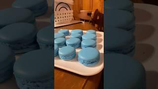 Perfect Macarons Shells (after 3 tries) #frenchmacarons #youtubeshorts  #practicemakesperfect