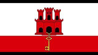 GIBRALTAR flag 10 Hours HD High Resolution (Screensaver, British Overseas Territory)