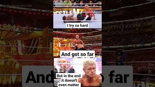 codey Rodes Vs Roman Reigns || Linkin Park || In the End. #wwe #linkinpark