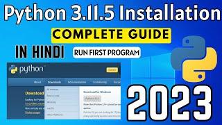 How to Install Python 3.11.5 on Windows 10 [2023 ]  | Python 3.11.5 Installation Complete | Python