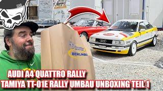 Tamiya Audi A4 Quattro Rally umbau Teil 1 supported by Modellbau Berlinski TT 01E Aufbau mit Tipps 1