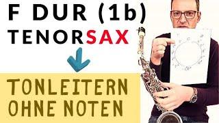 174 F-Dur auf dem Tenorsaxophon lernen ohne Noten - B Tonleitern auf dem Saxophon Daily Sax #174