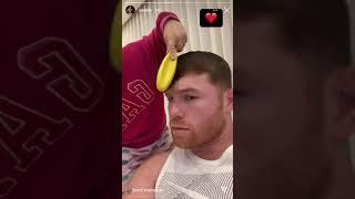 Canelo’s Daughter does his Hair