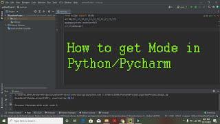 how to find mode in pycharm | how to find mode in python | getting mode value in pycharm/python