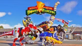 Power Rangers Dino Zords Vs Jurassic World: DragonZord, Titanus, Tyrannosaurus Zord, Sabertoothed