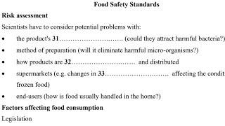 IELTS actual listening test | Part 4 Food Safety Standards