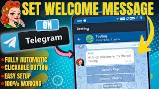 Rose Bot Auto Welcome Tutorial | Telegram URL Button