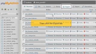 Joomla: How to Create a Database Backup Using phpMyAdmin